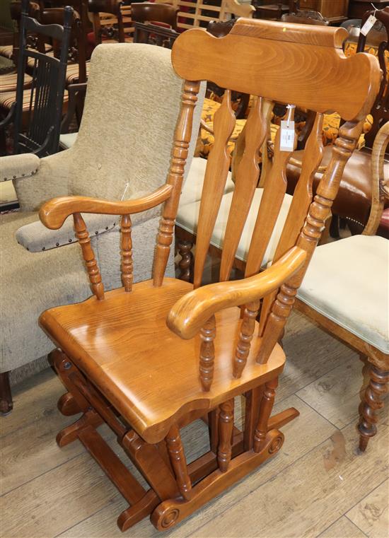 A beech rocking chair